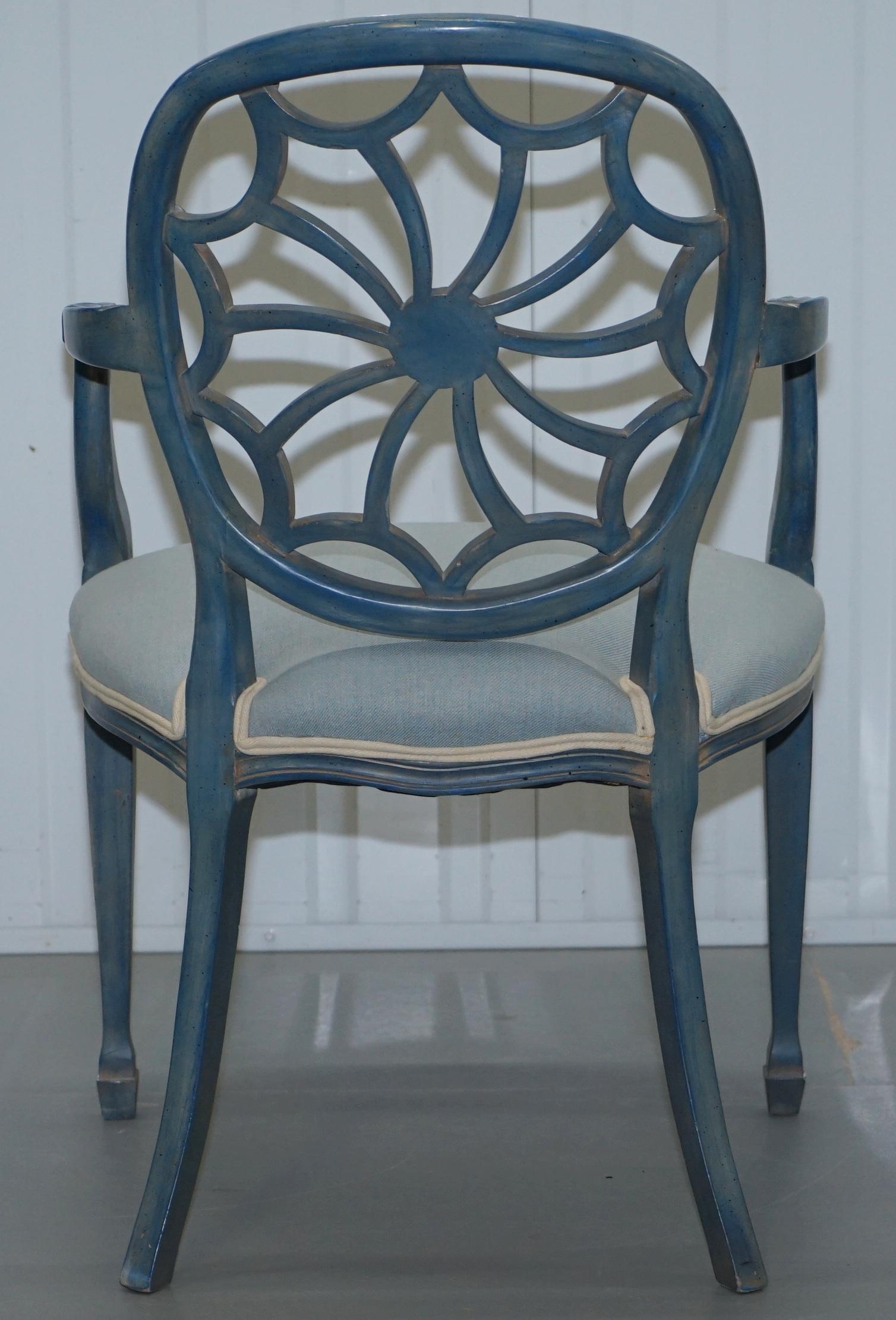 Pair of Stunning George Hepplewhite Spider Web Back Occasional Chairs Armchairs 2