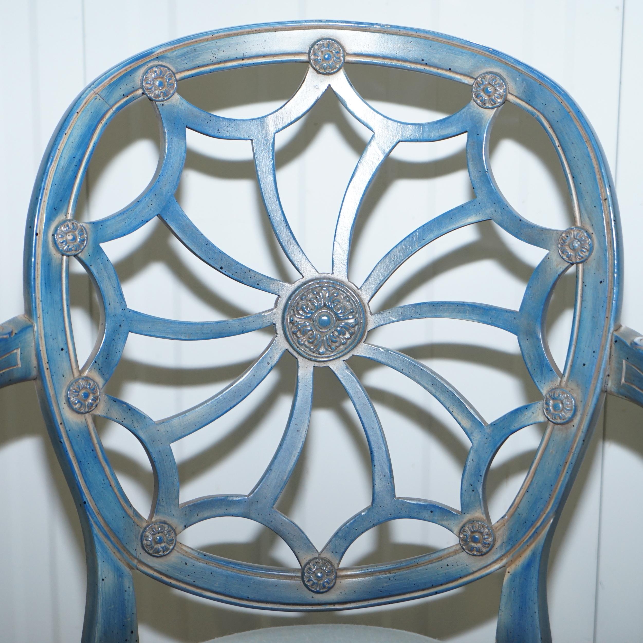 Pair of Stunning George Hepplewhite Spider Web Back Occasional Chairs Armchairs 3