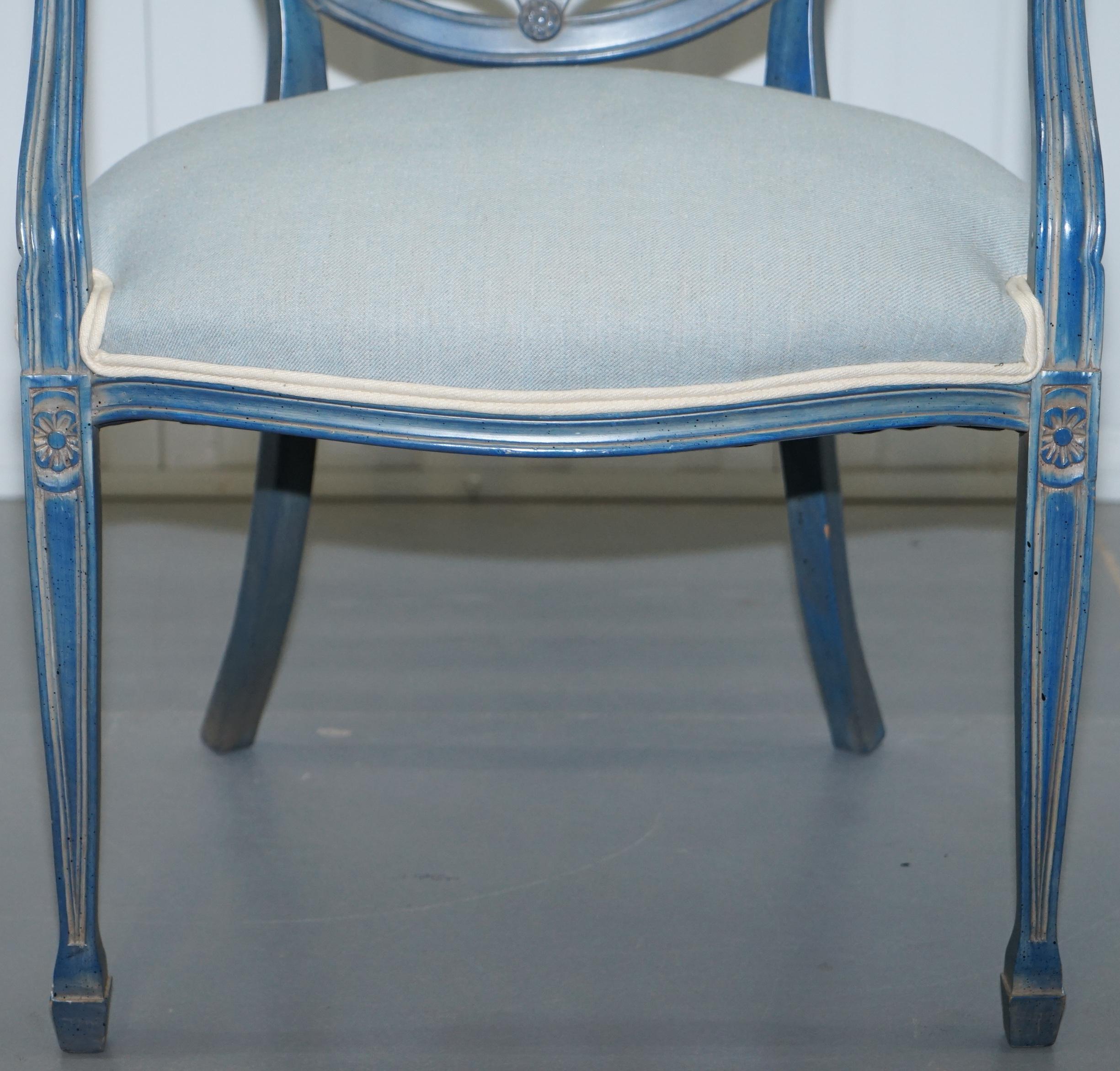 20th Century Pair of Stunning George Hepplewhite Spider Web Back Occasional Chairs Armchairs