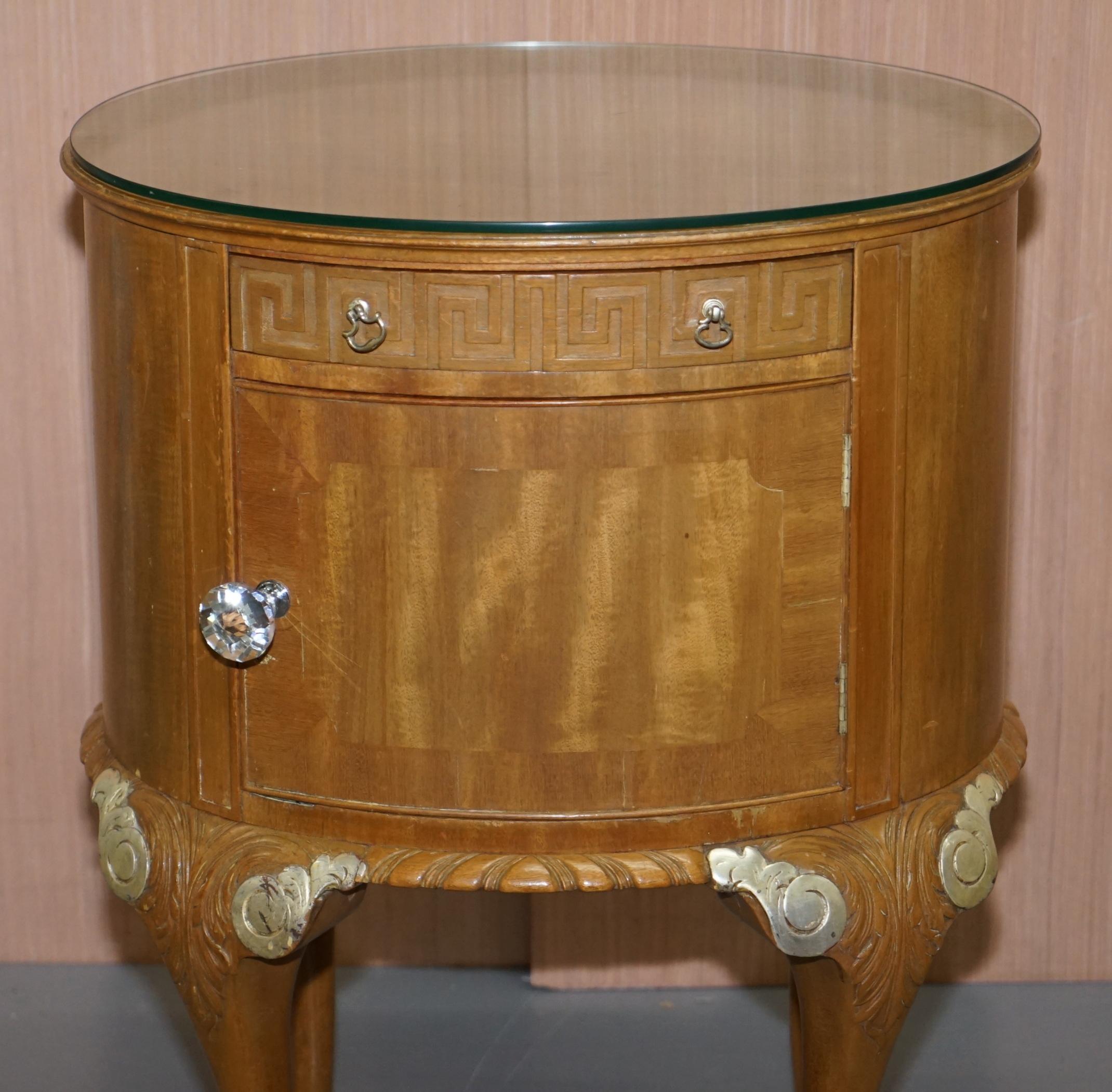 Pair of Stunning Gillows Bedside Tables Ornate Claw and Ball Feet Part of Suite 4