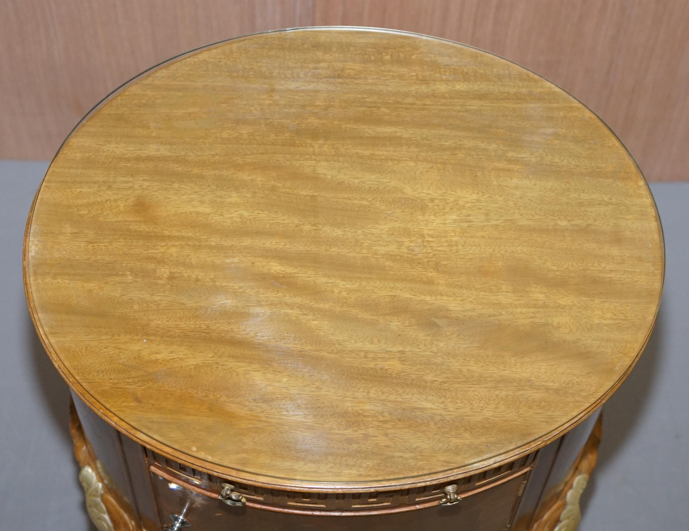 Pair of Stunning Gillows Bedside Tables Ornate Claw and Ball Feet Part of Suite 6