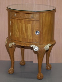 Pair of Stunning Gillows Bedside Tables Ornate Claw and Ball Feet Part of Suite