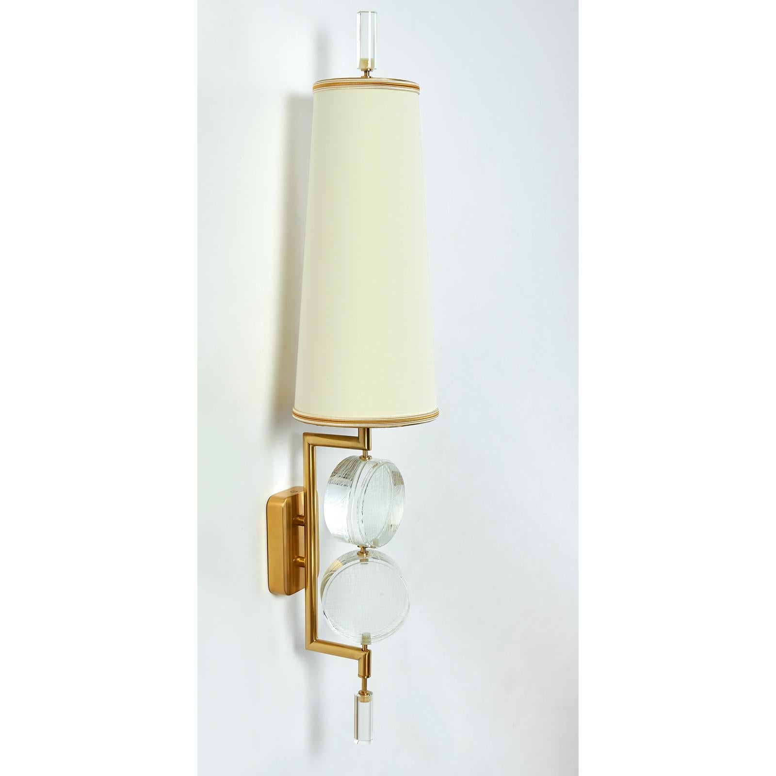Pair of Stunning Glass Bottoni Sconces by Roberto Rida, 2018 In New Condition In New York, NY