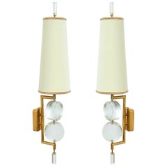 Pair of Stunning Glass Bottoni Sconces by Roberto Rida, 2018