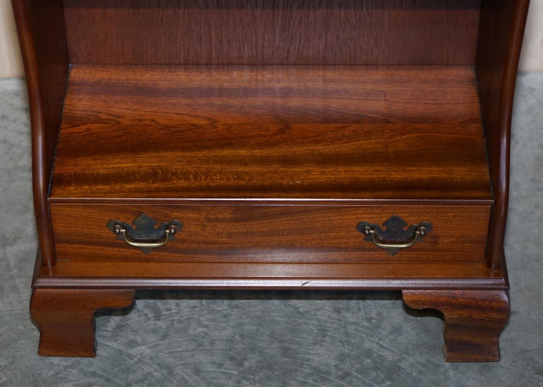 Pair of Stunning J Sydney Smith Stamped Hardwood Open Waterfall Dwarf