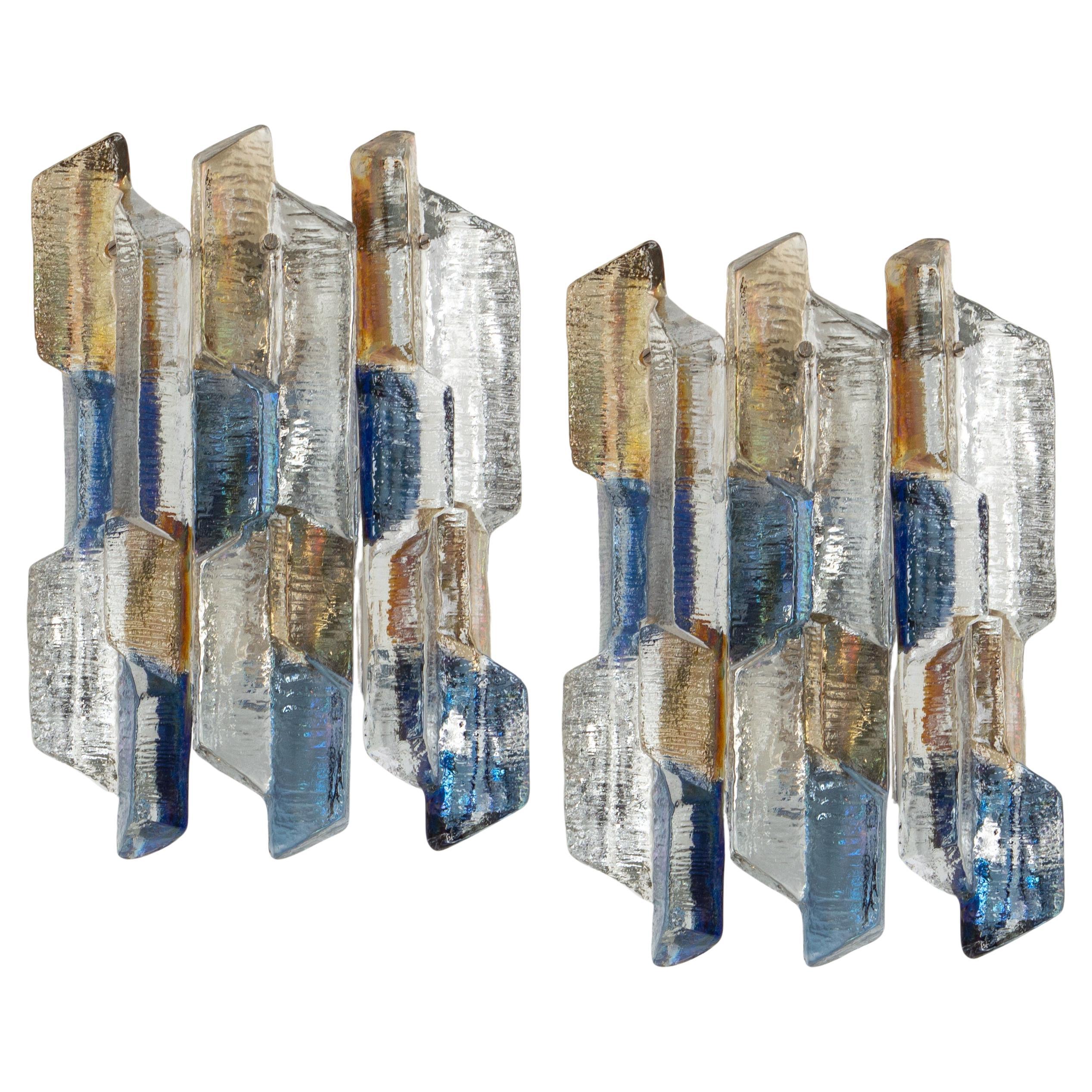 Pair of Stunning Large Kalmar Sconces Wall Lights, Austria, 1960s