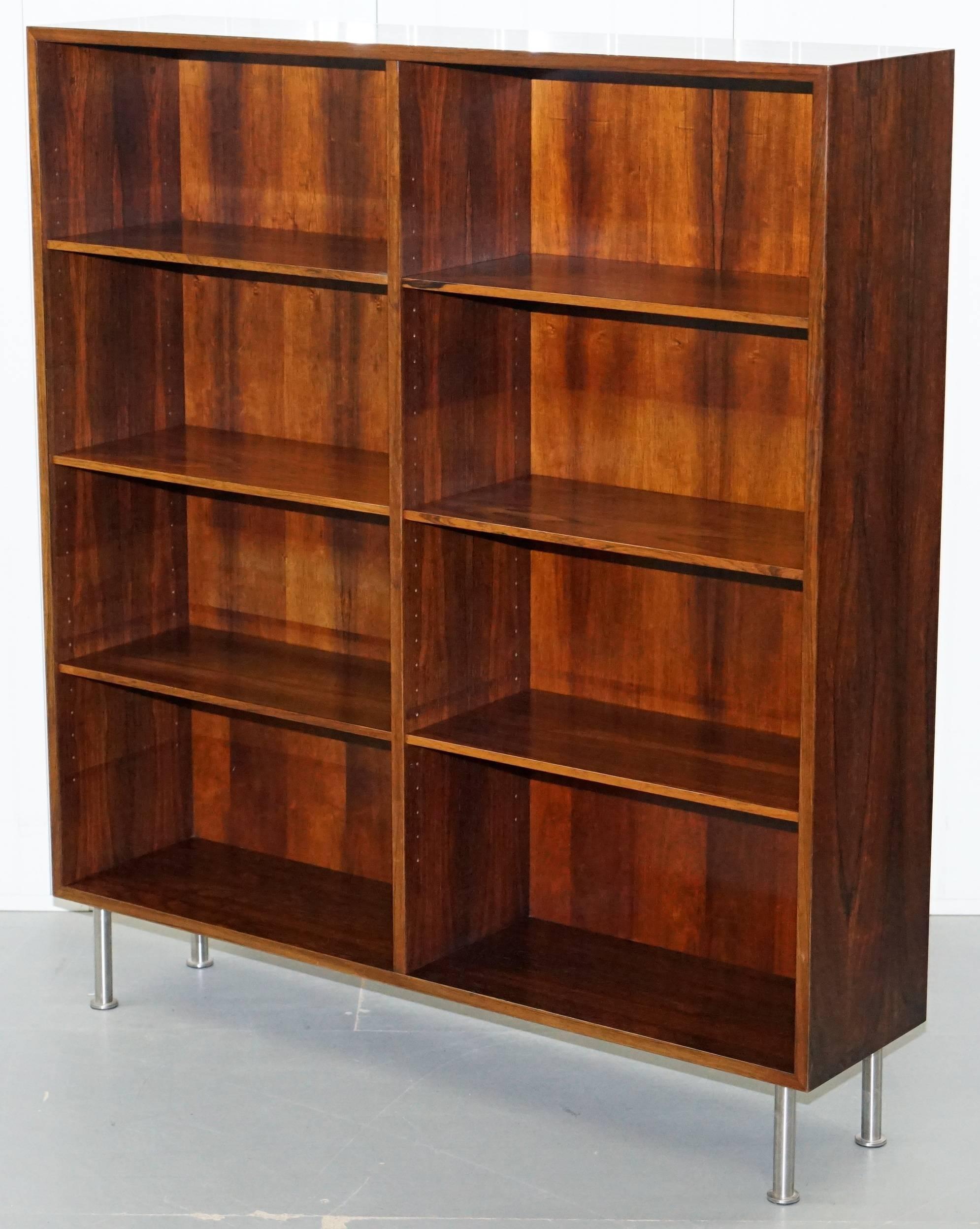 Scandinavian Pair of Stunning Omann Jun Mobelfabrik Mid-Century Modern Wood Bookcases