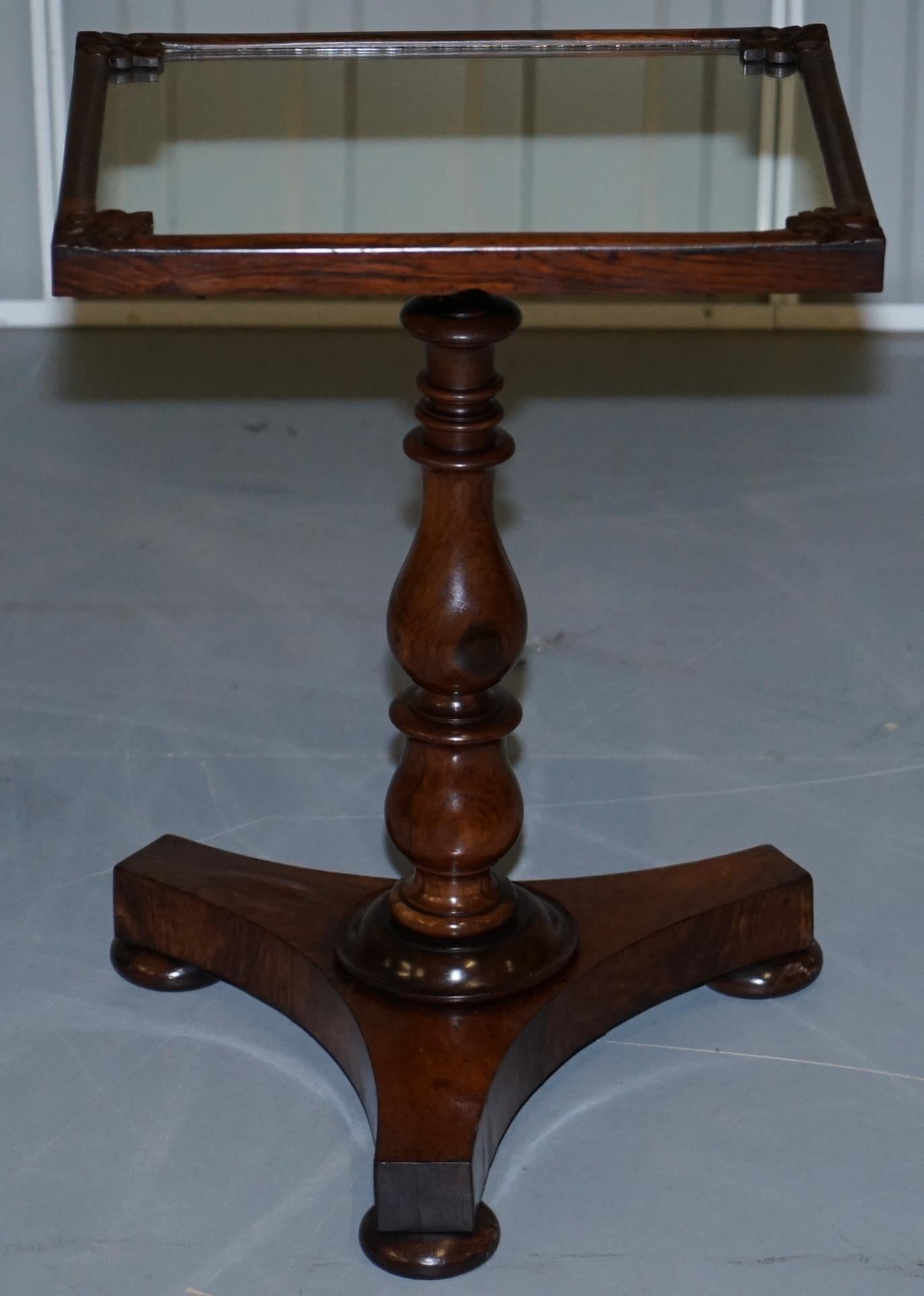 Pair of Stunning Original 1830 William IV Hardwood Mirrored Top Side Lamp Tables For Sale 10