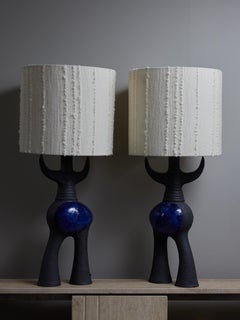 Pair of Stunning Pascal Pouchain Ceramic Table Lamps