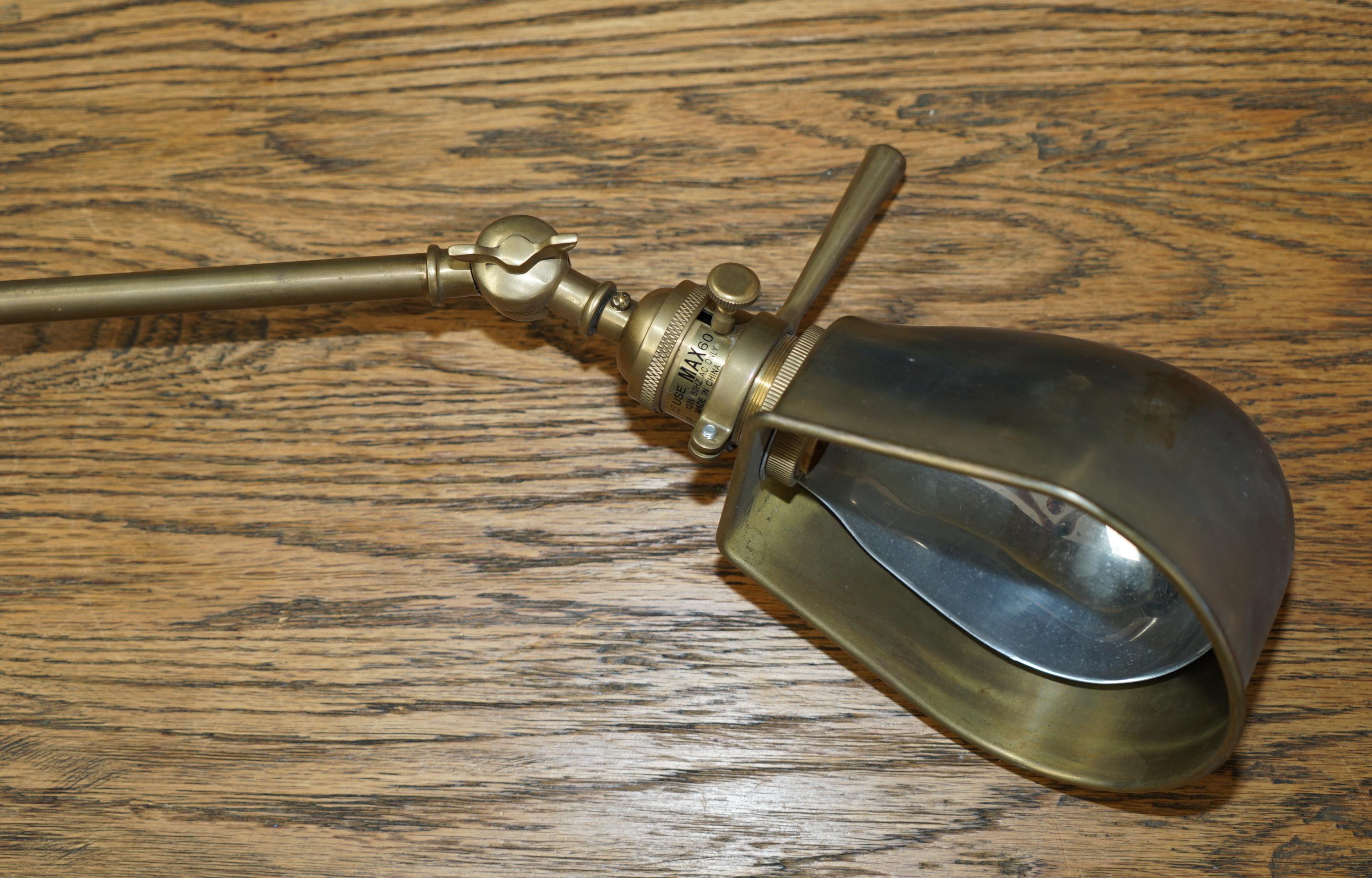 Pair of Stunning Ralph Lauren Boom Arm Brass Wall Adjustable Lamps 7