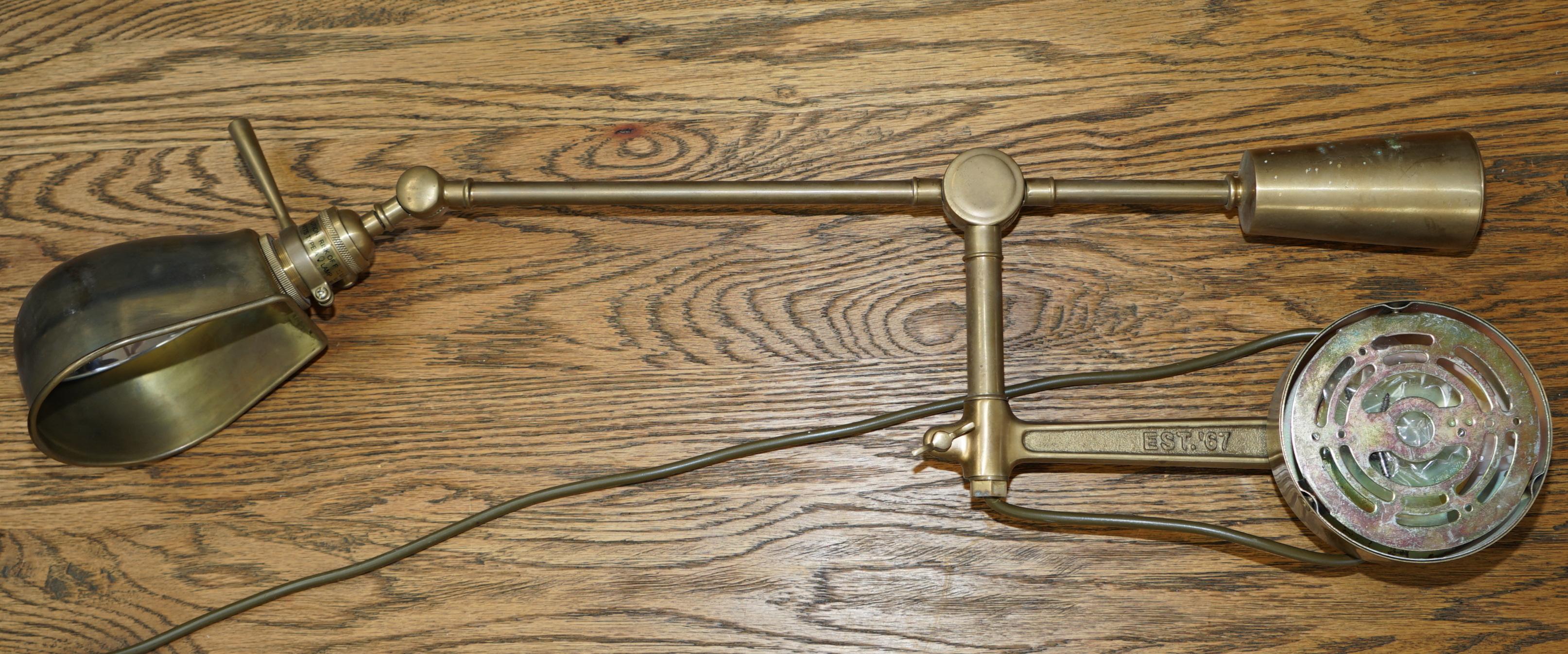 Pair of Stunning Ralph Lauren Boom Arm Brass Wall Adjustable Lamps 8