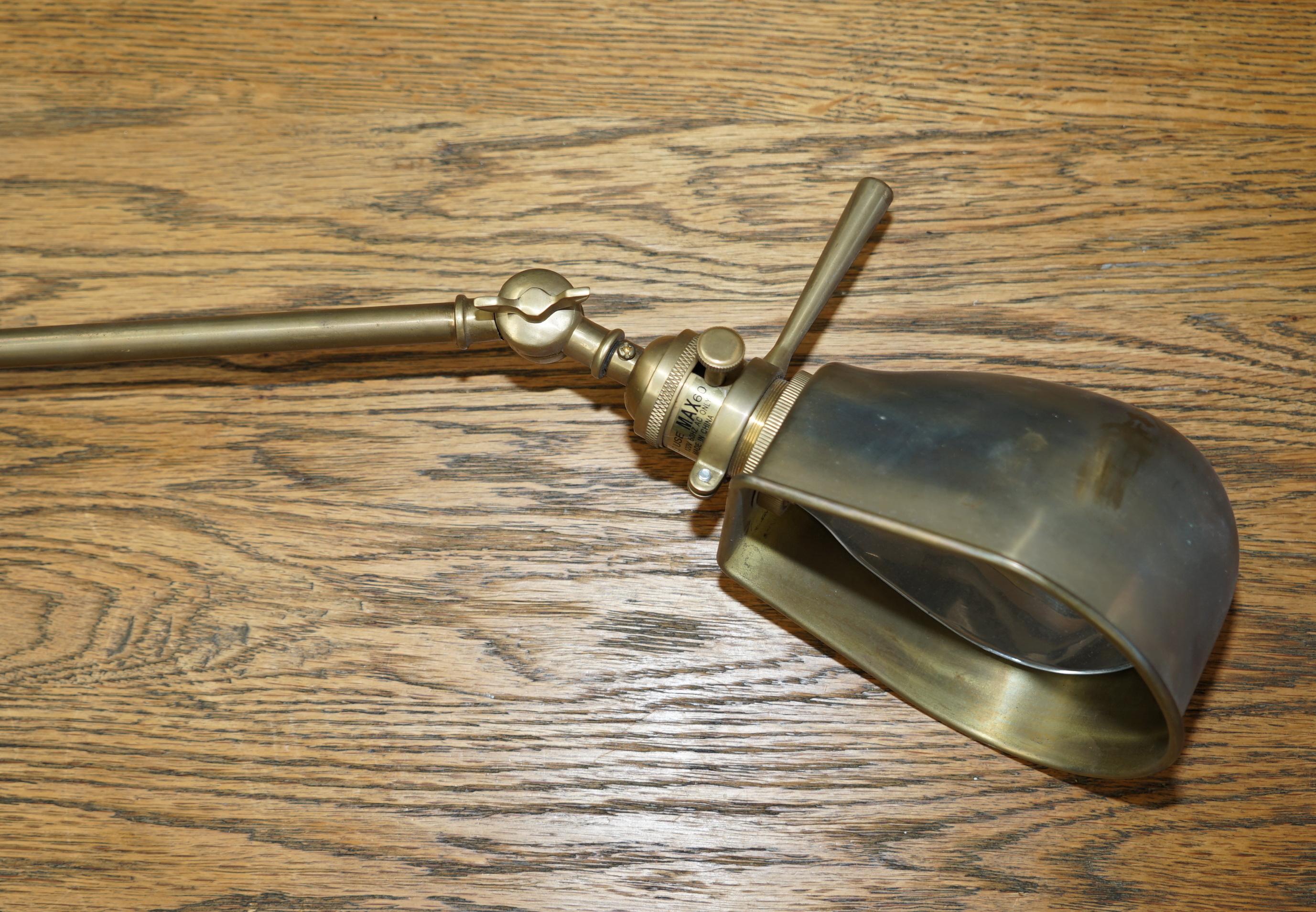 Pair of Stunning Ralph Lauren Boom Arm Brass Wall Adjustable Lamps 1