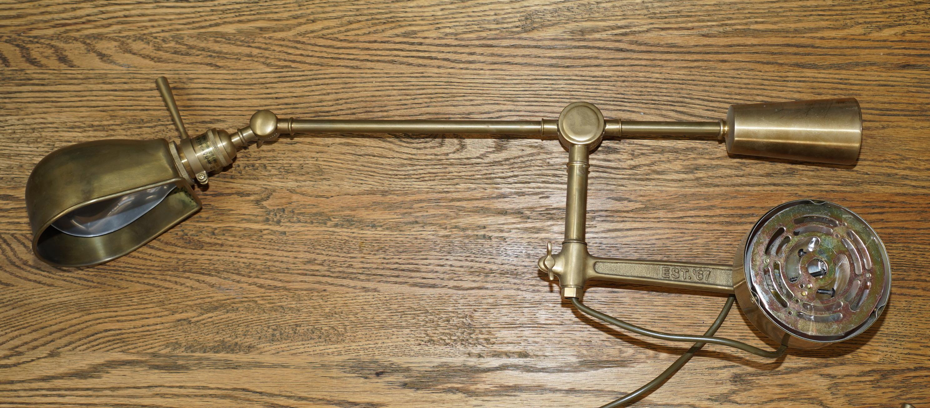 Pair of Stunning Ralph Lauren Boom Arm Brass Wall Adjustable Lamps 2