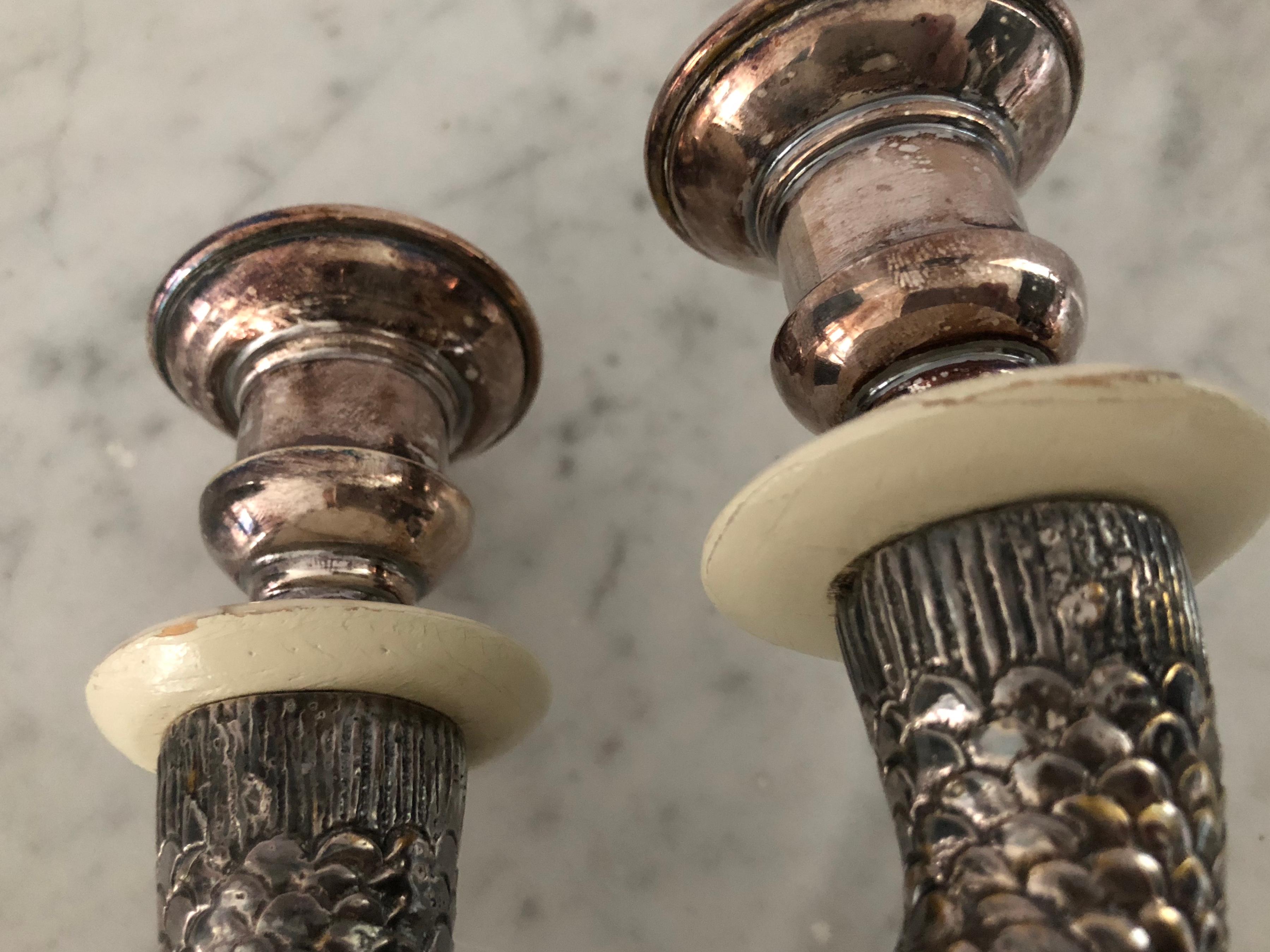 Pair of Stunning Silver Plate Dolphin Candlesticks by Anthony Redmile 4