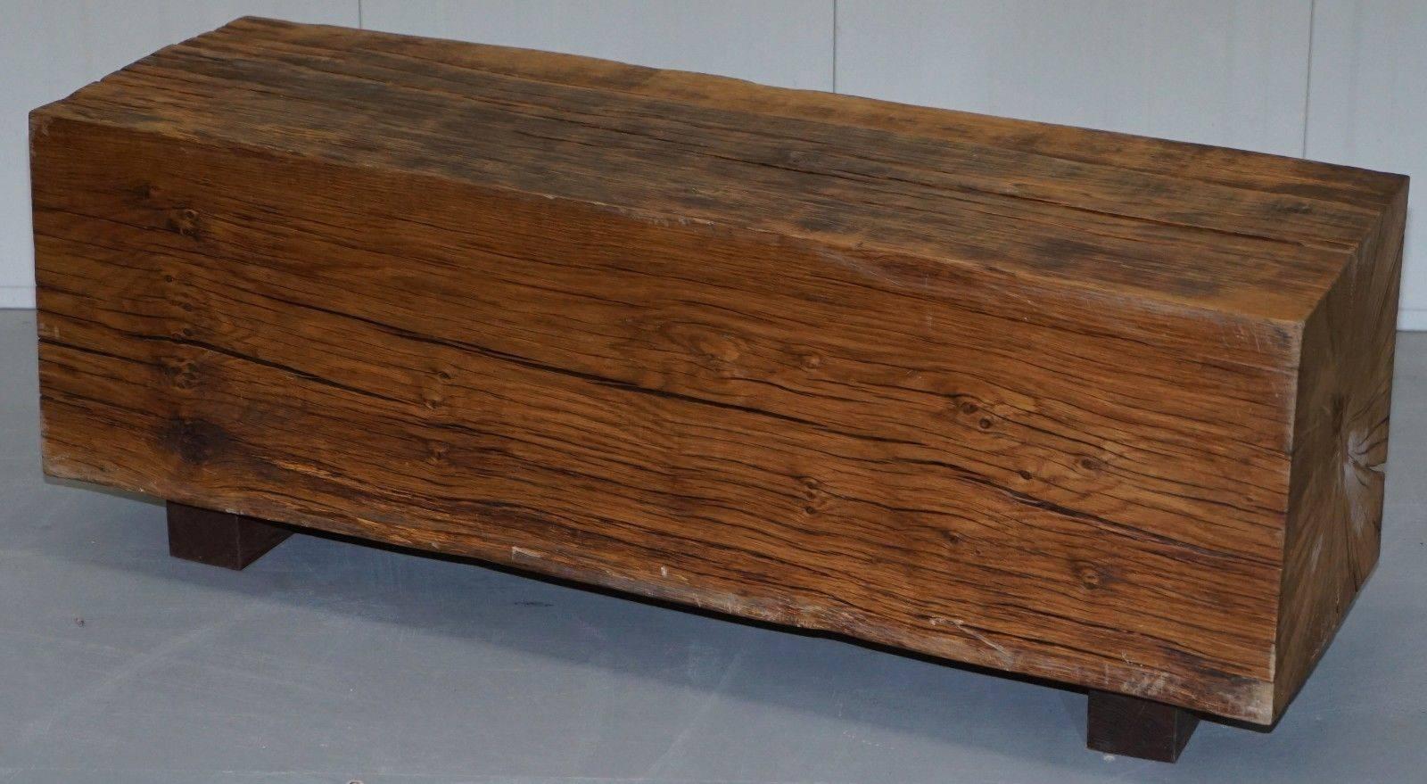 Organic Modern Pair of Stunning Solid Cedar Drift Wood Carved Bench Seats Natural Timber Rare
