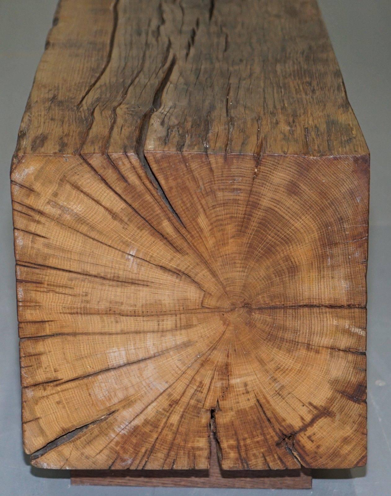 Hand-Crafted Pair of Stunning Solid Cedar Drift Wood Carved Bench Seats Natural Timber Rare
