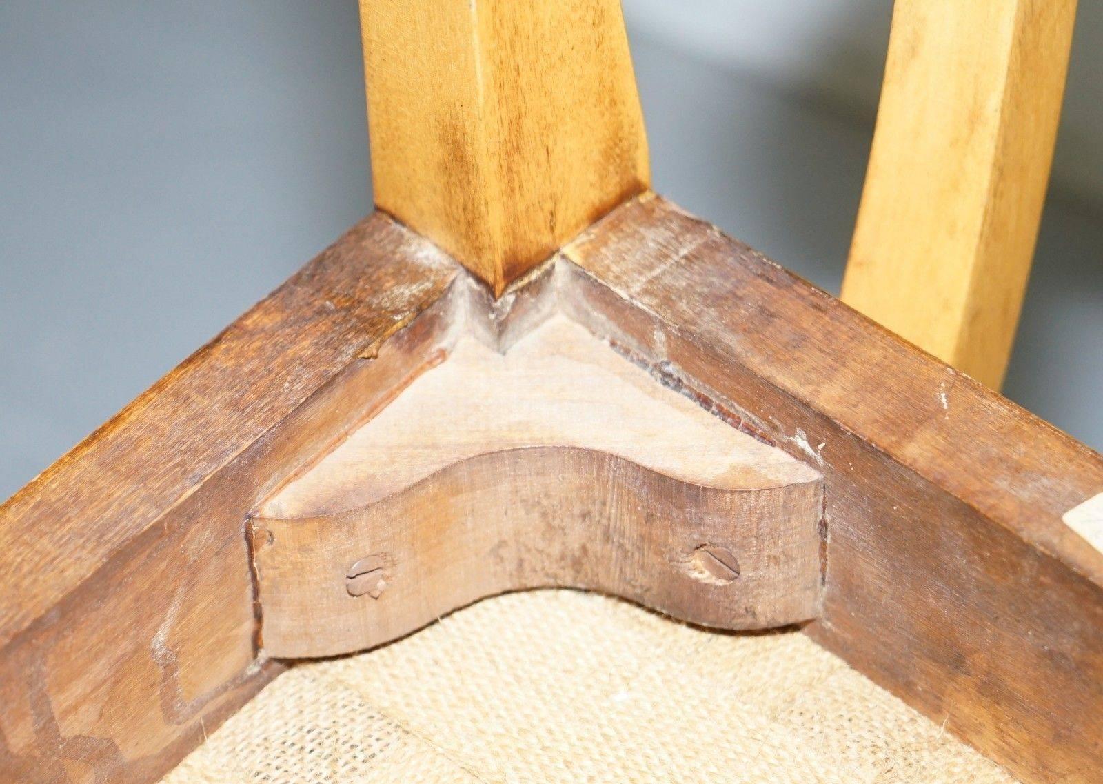 Pair of Stunning Swedish Biedermeier Satin Birch Wood Occasional Chairs Desk 5