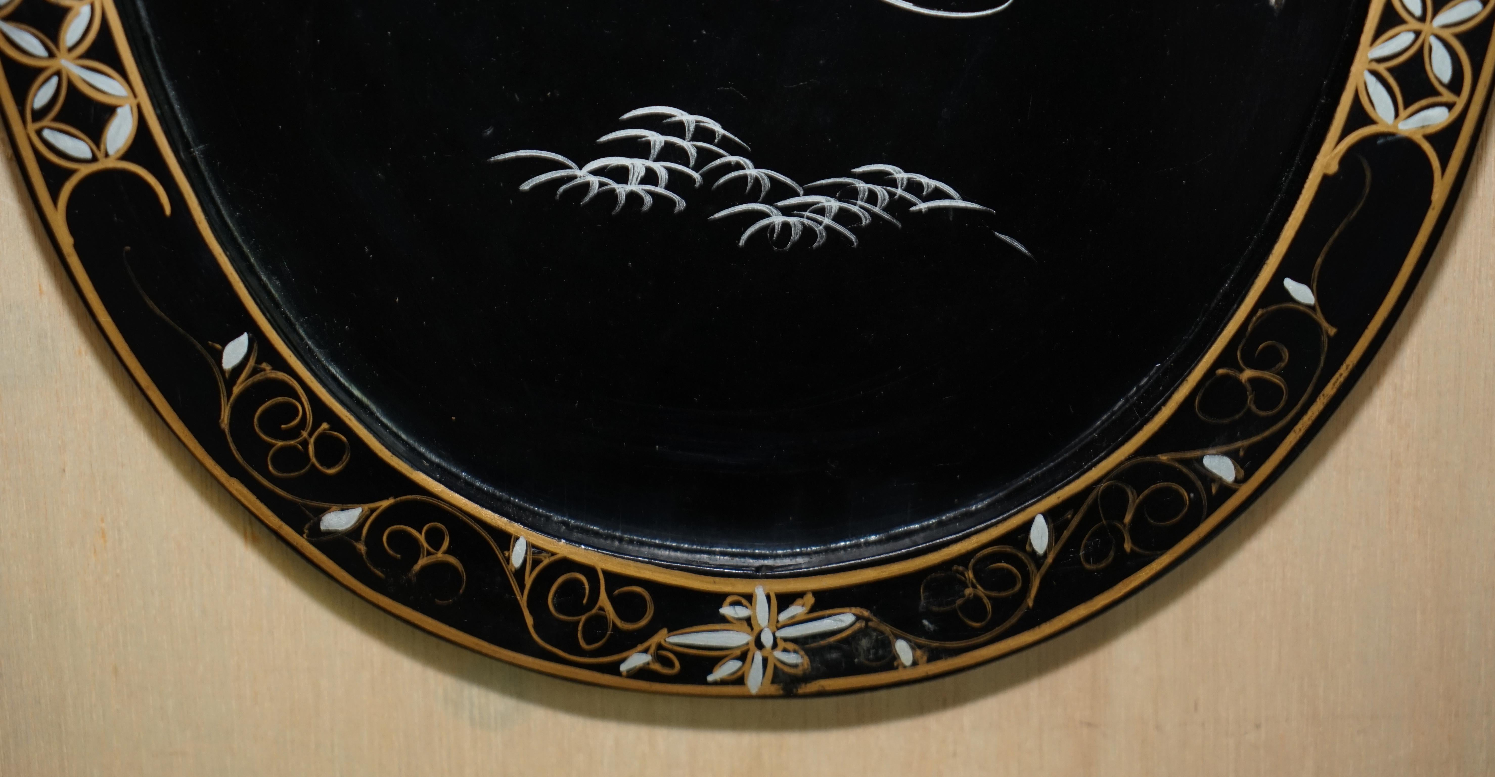 COPPIA DI STUPENDI PANNELLI DA PARETE IN PIETRA DI SOAPSTONE E MADRE DI PERLE GEISHA in vendita 11