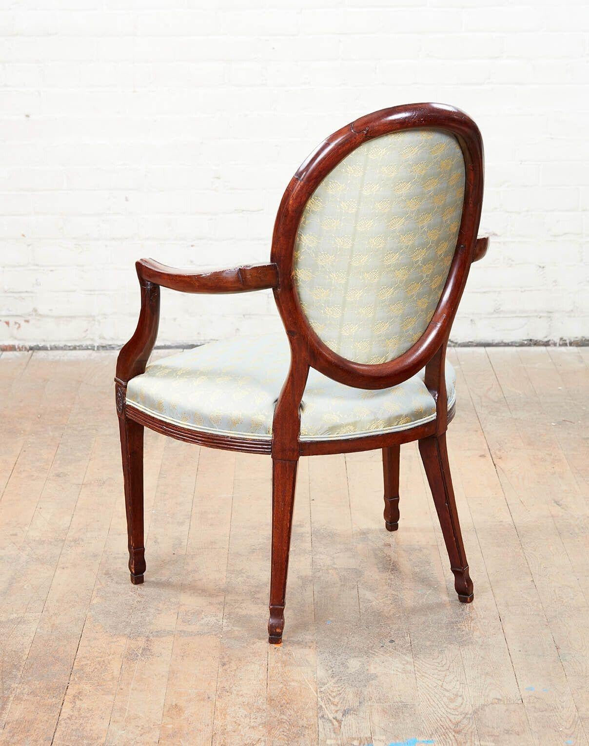 Carved Pair of Stylish Georgian Armchairs For Sale