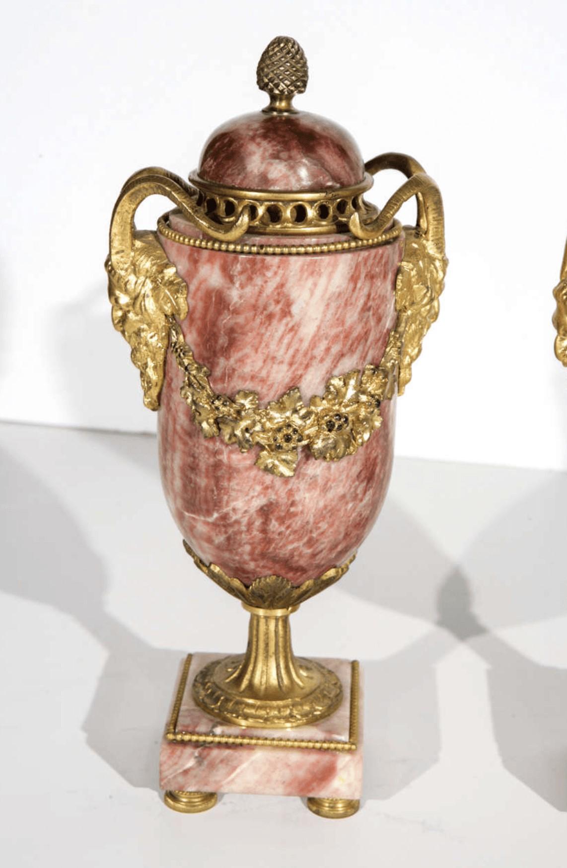 Pair of Stylized 19th Century Urns In Good Condition For Sale In Los Angeles, CA