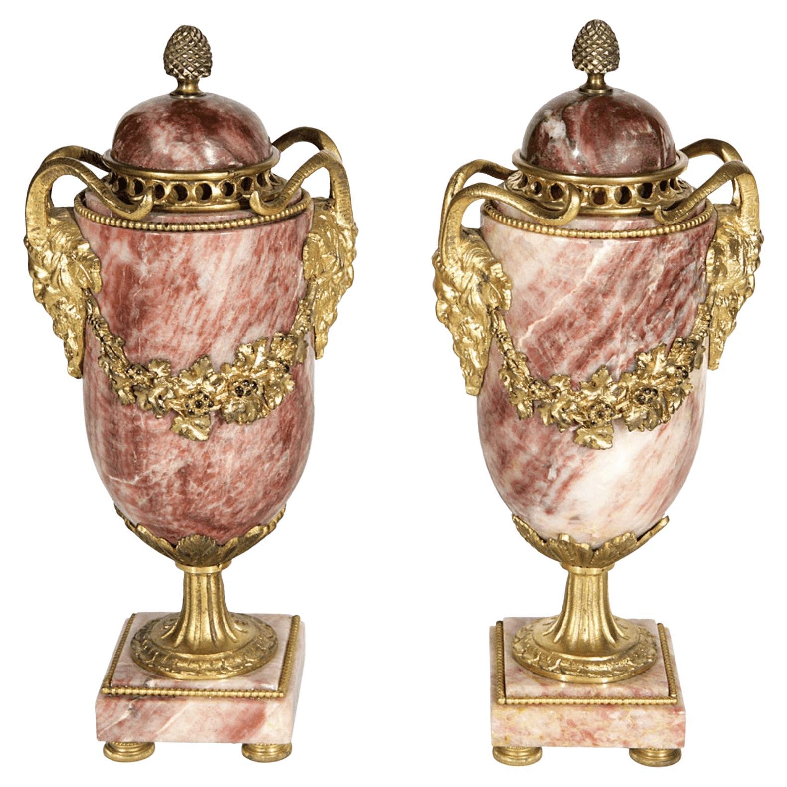 Pair of Stylized 19th Century Urns For Sale