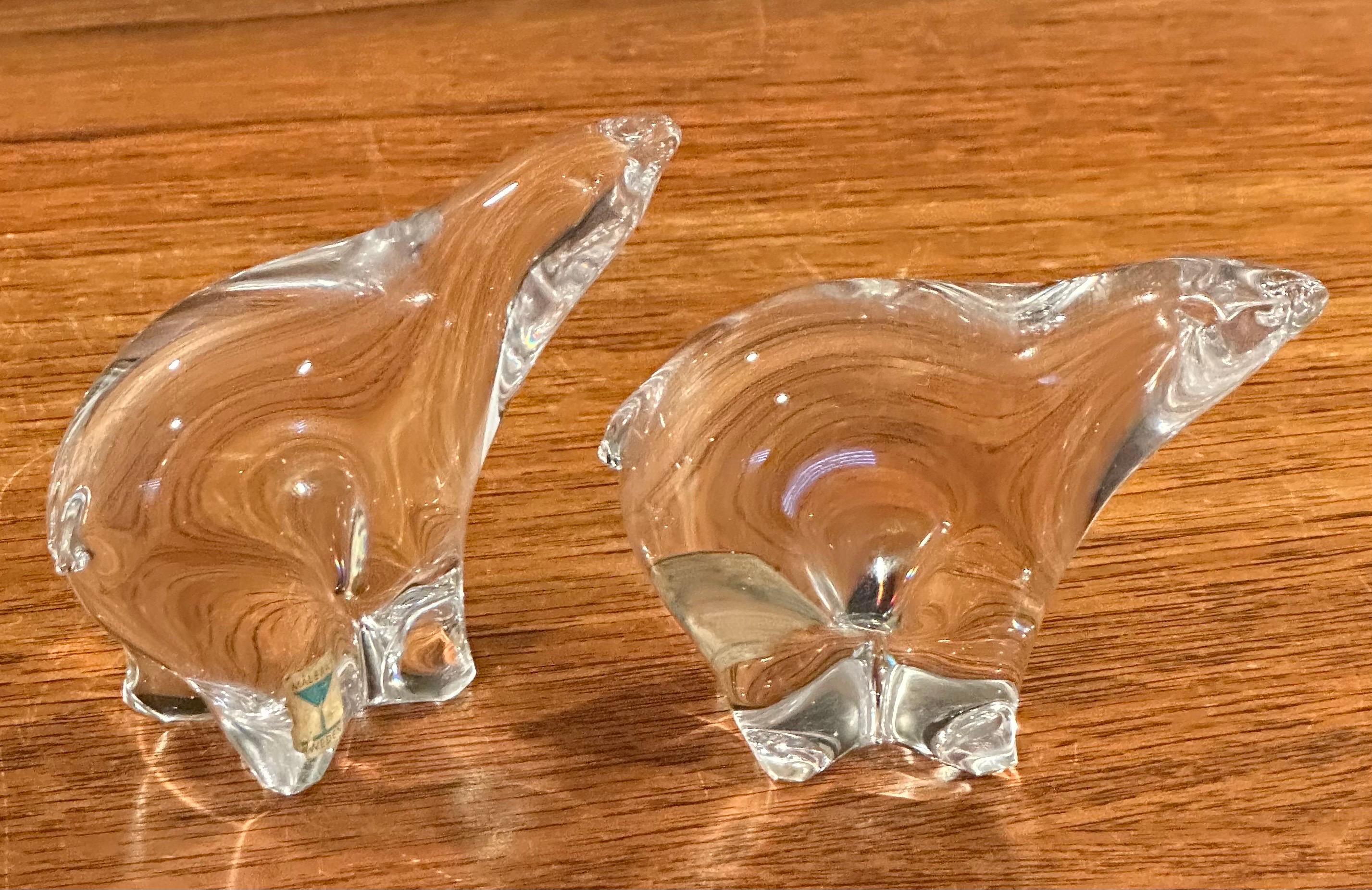 Pareja de Esculturas / Pisapapeles de Oso Polar de Cristal Estilizado de Maleras en venta 4
