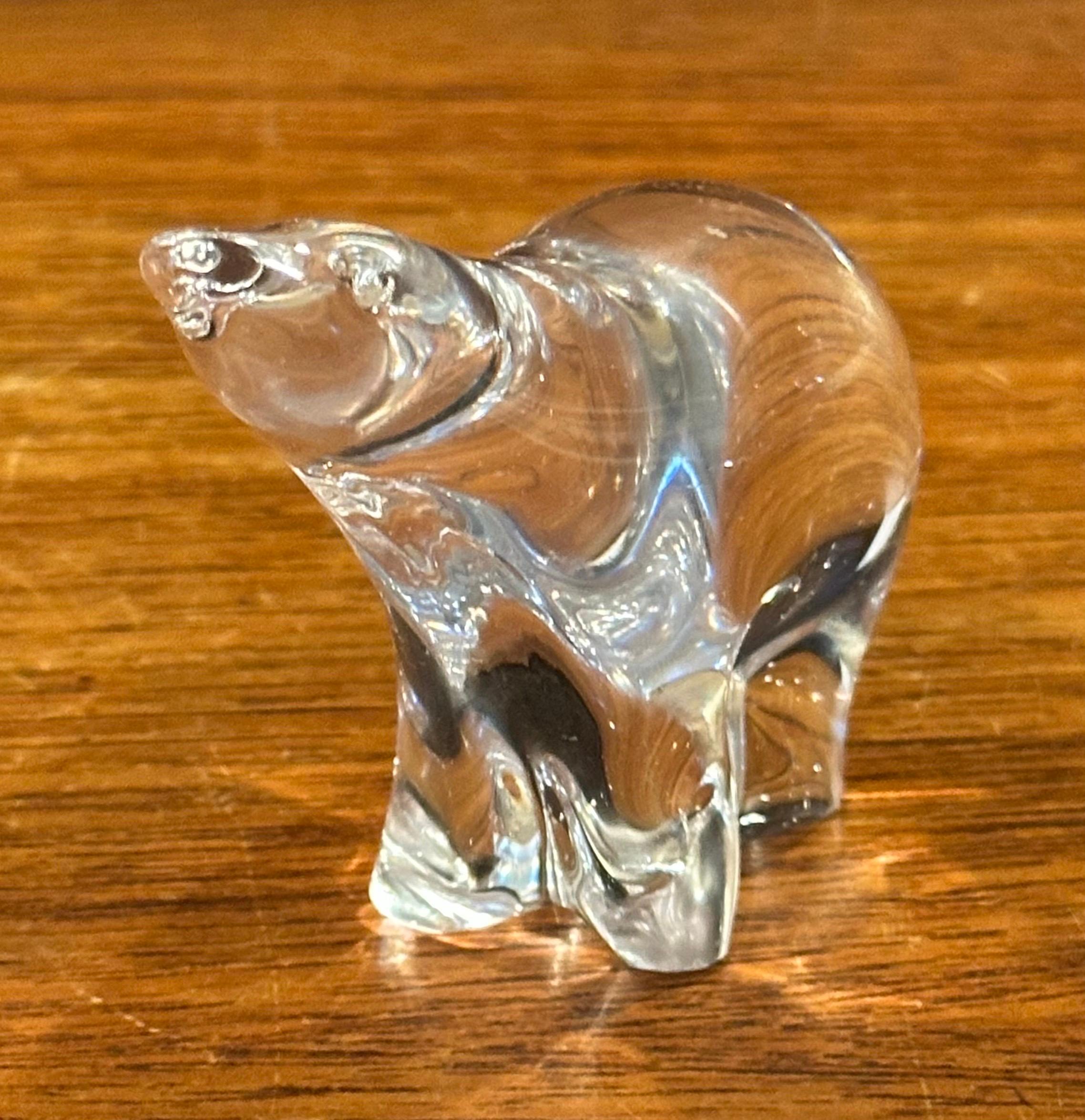 Pareja de Esculturas / Pisapapeles de Oso Polar de Cristal Estilizado de Maleras en venta 5