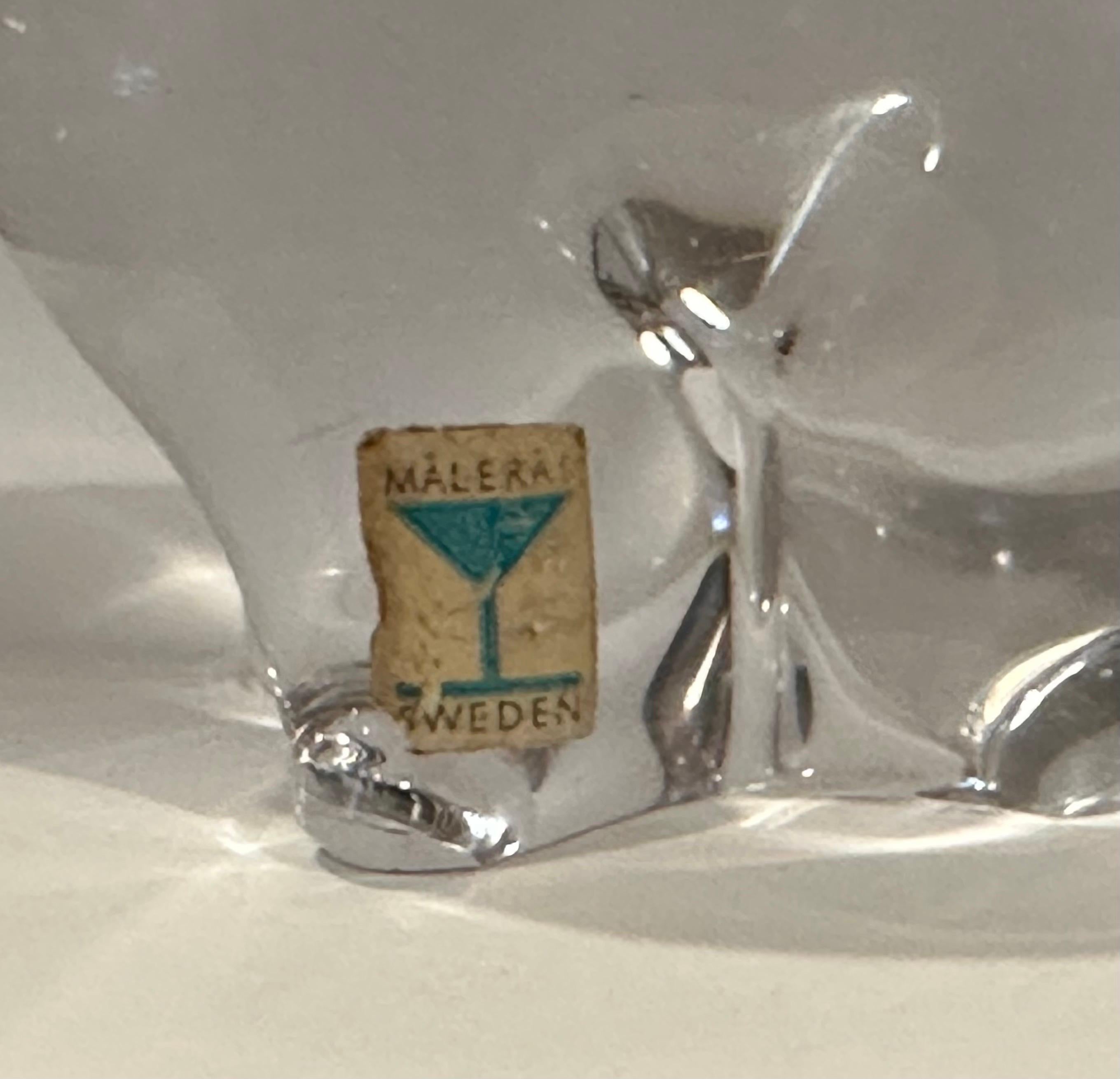 Pareja de Esculturas / Pisapapeles de Oso Polar de Cristal Estilizado de Maleras en venta 6