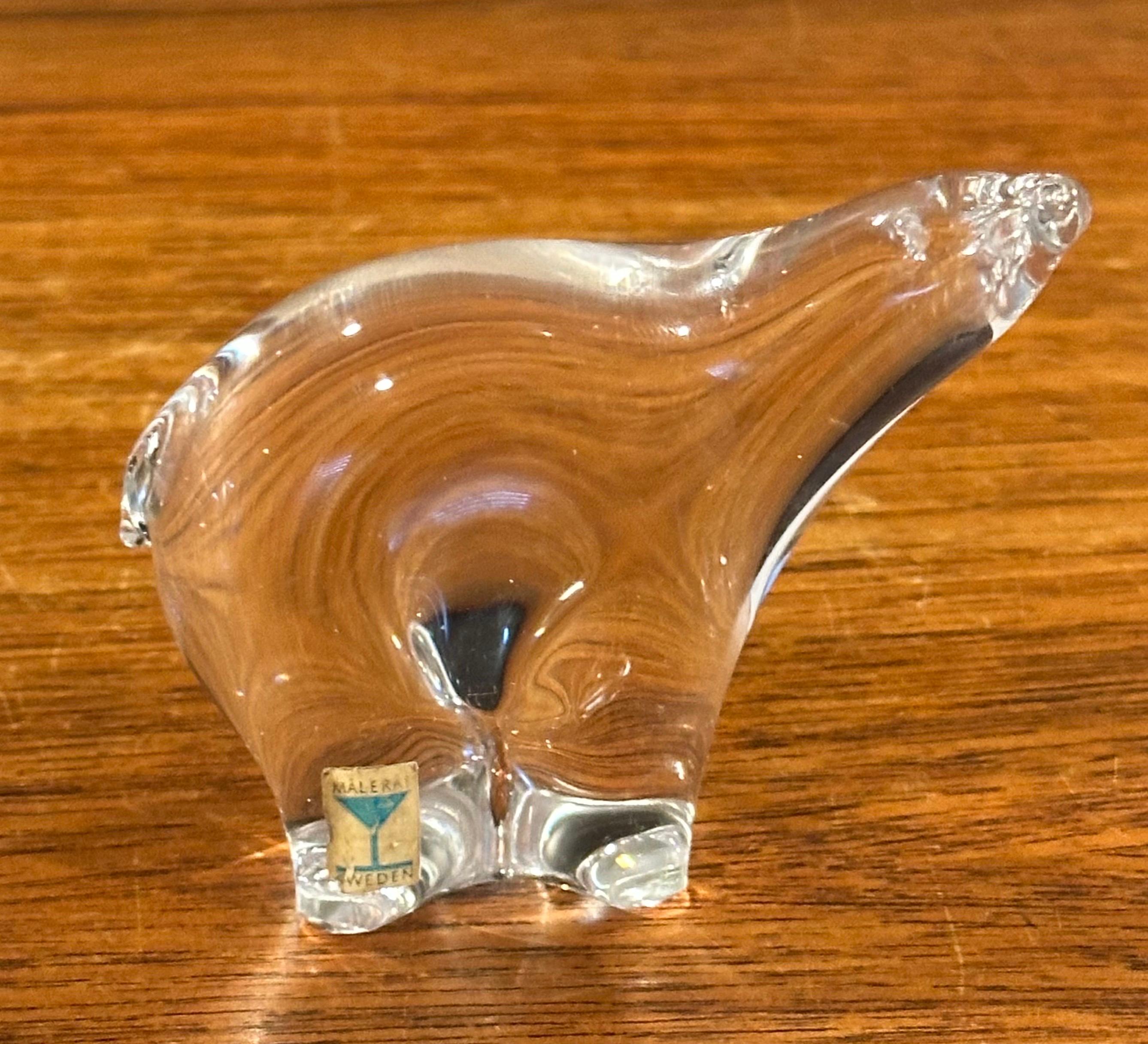 Pareja de Esculturas / Pisapapeles de Oso Polar de Cristal Estilizado de Maleras en venta 1