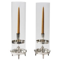 Used Pair of Stylized Tiered Candle Holders by Tommi Parzinger for Heirloom