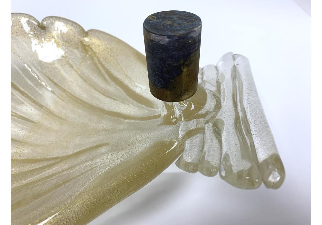 Pareja De Apliques Electrificados En Forma De Concha De Murano Sustanciales en venta 9