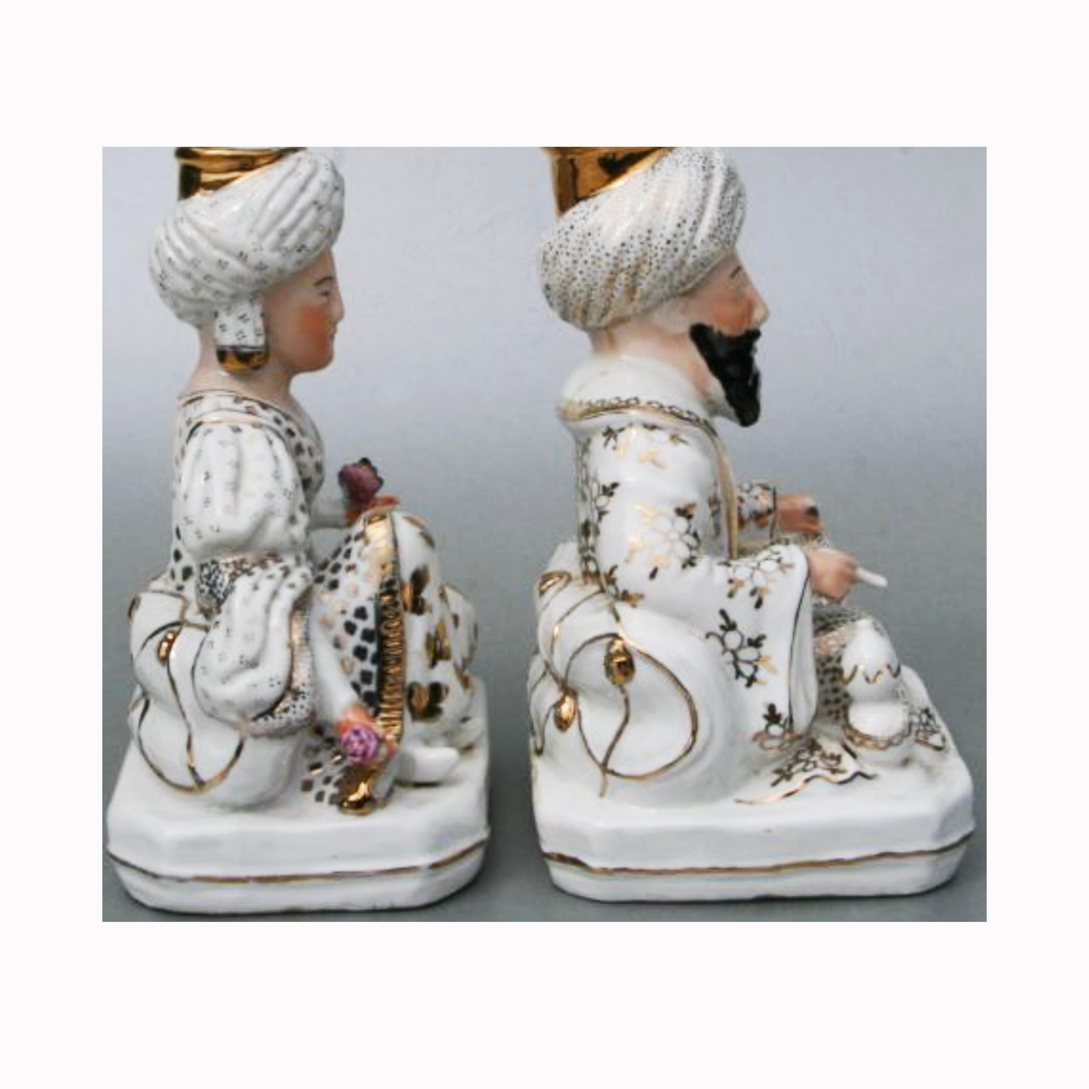 Candlesticks Sultan and Sultana by Jacob Petit mid 19th Century pair 1