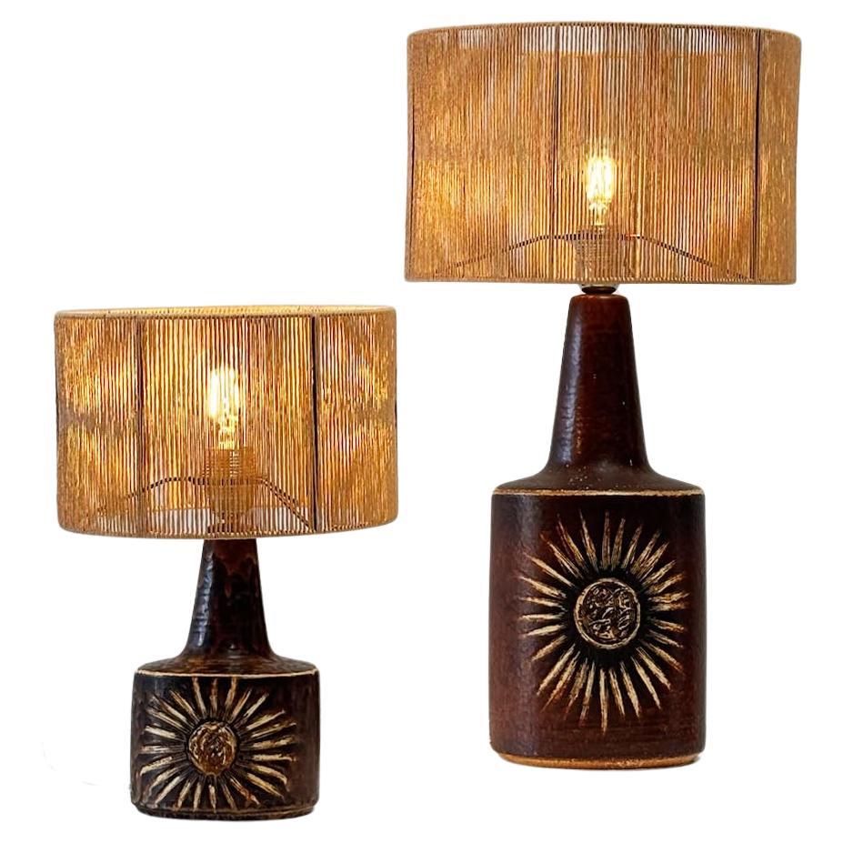 Pair of Sun serie table lamps by Søholm for Bornholm For Sale