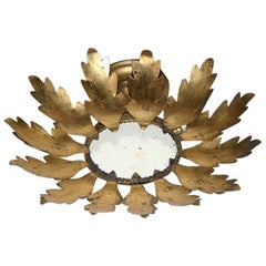 Pair of Sunburst Light Fixtures, Sold Individually