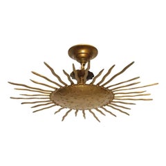 Pair of Sunburst Light Fixtures, Sold Individually