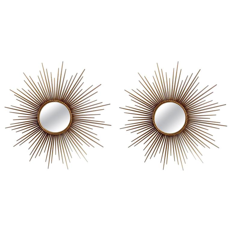 Pair of Sunburst Mirrors Chaty Vallauris