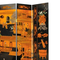 Pair of Superb 6 Panel Chinese Screens Sold through Karl Springer, 1980s
