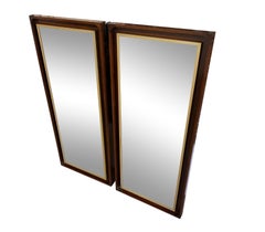 Pair of Superb Midcentury Paul McCobb H. Sacks Solid Walnut Wall Mirrors