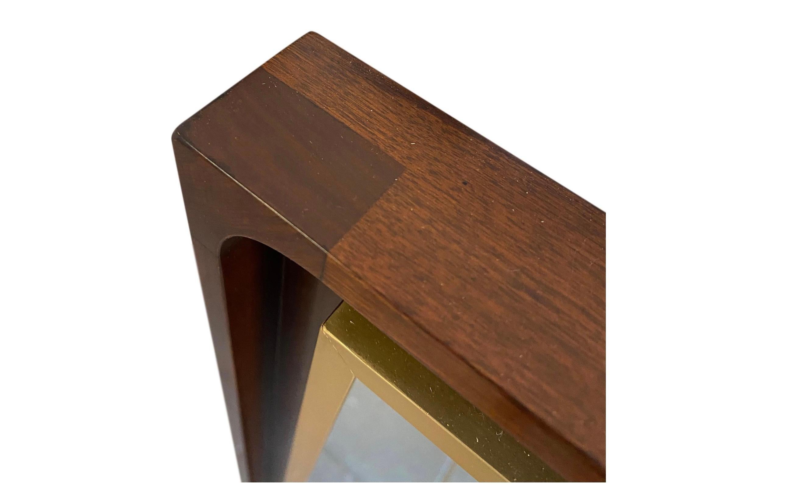 Woodwork Pair of Superb Midcentury Paul McCobb H. Sacks Solid Walnut Wall Mirrors For Sale