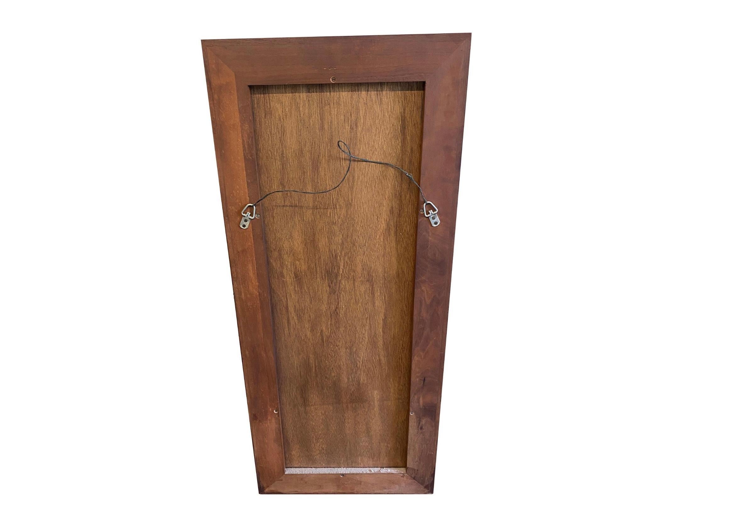 Pair of Superb Midcentury Paul McCobb H. Sacks Solid Walnut Wall Mirrors In Good Condition For Sale In Brooklyn, NY