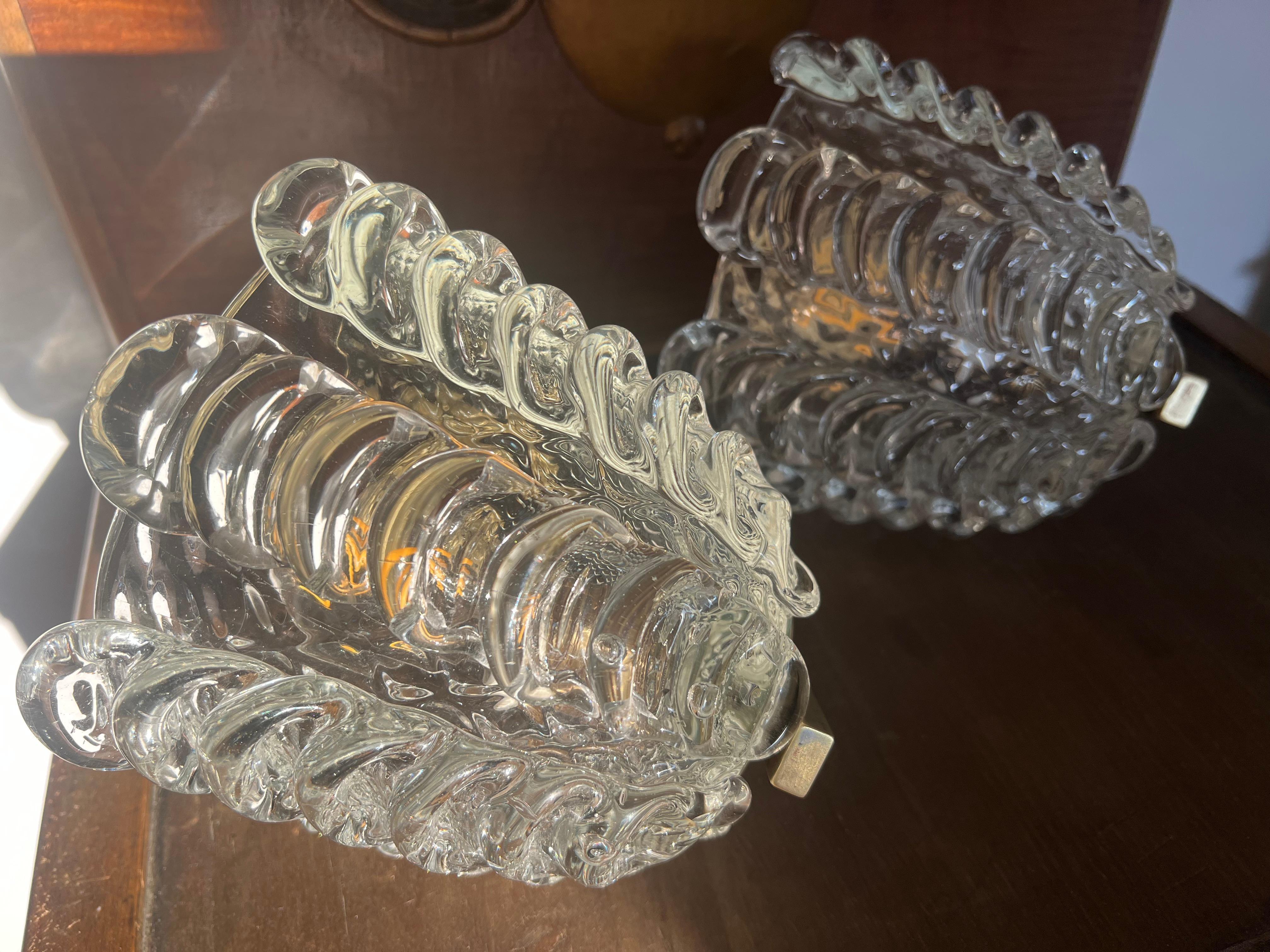 19th Century Pair of Superb Murano Glass Sconces, 1940