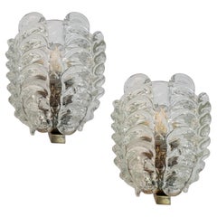 Pair of Superb Murano Glass Sconces, 1940