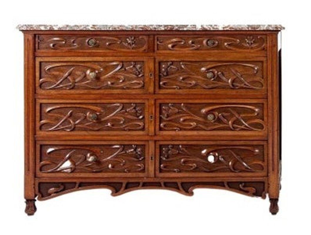 Belgian Pair of Superbly Carved Bruxelles Chests