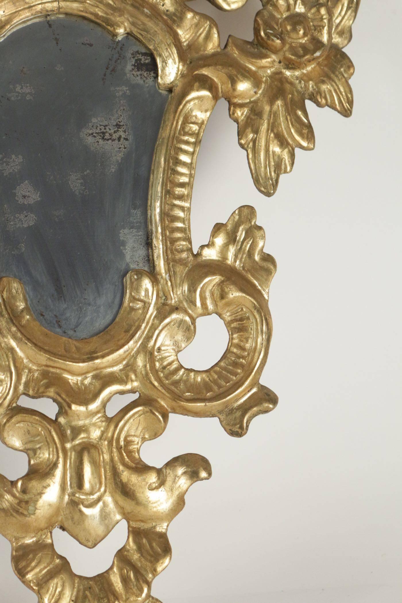 Pair of Superior Quality Gold Gilt Wooden Hand Carved Mirrors Napoleon III In Good Condition In Saint-Ouen, FR