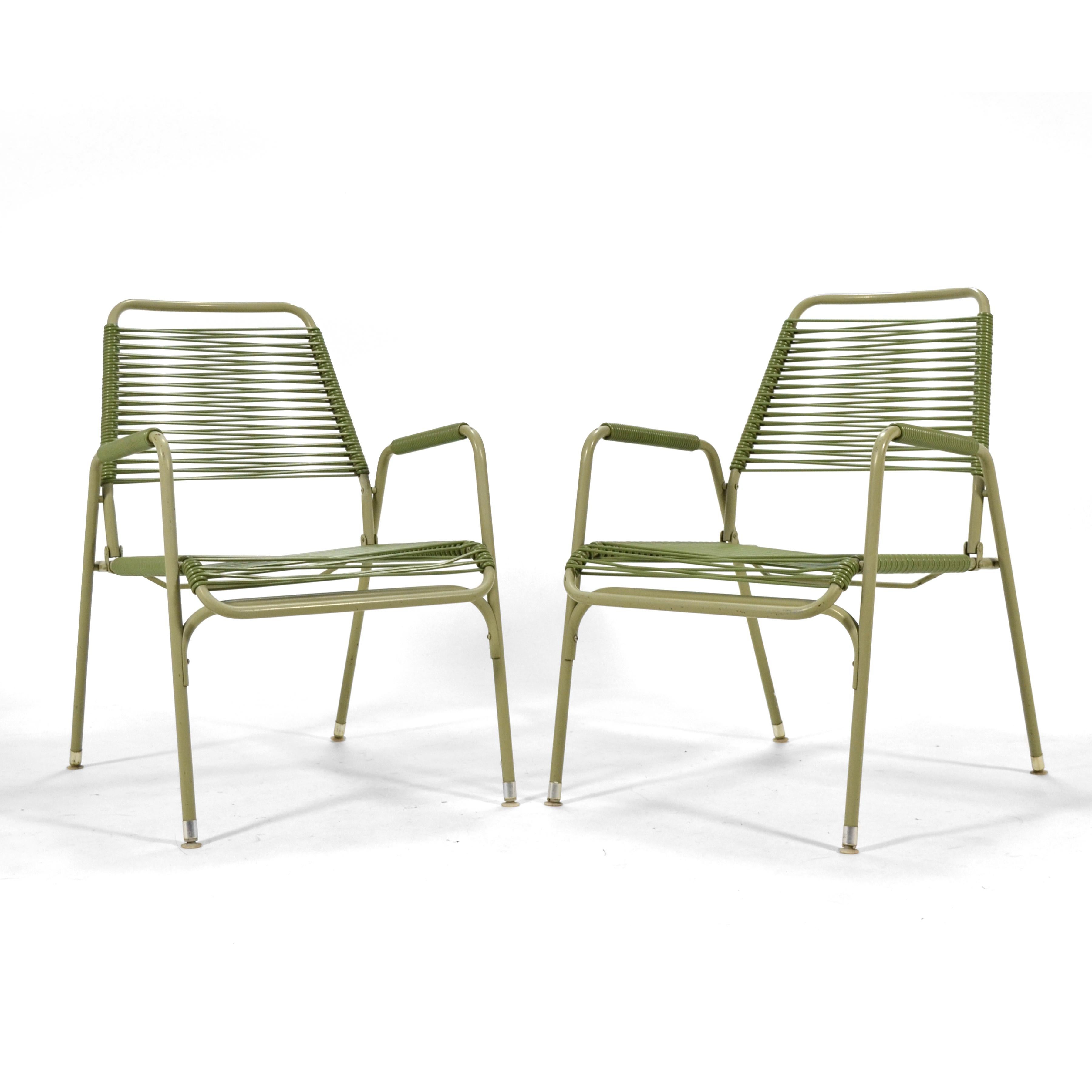 Mid-Century Modern Pair of Surfline Outdoor Chairs