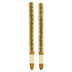 Pair of Suspenders in Velvet, Taffeta and Leather Circa 1840/1860