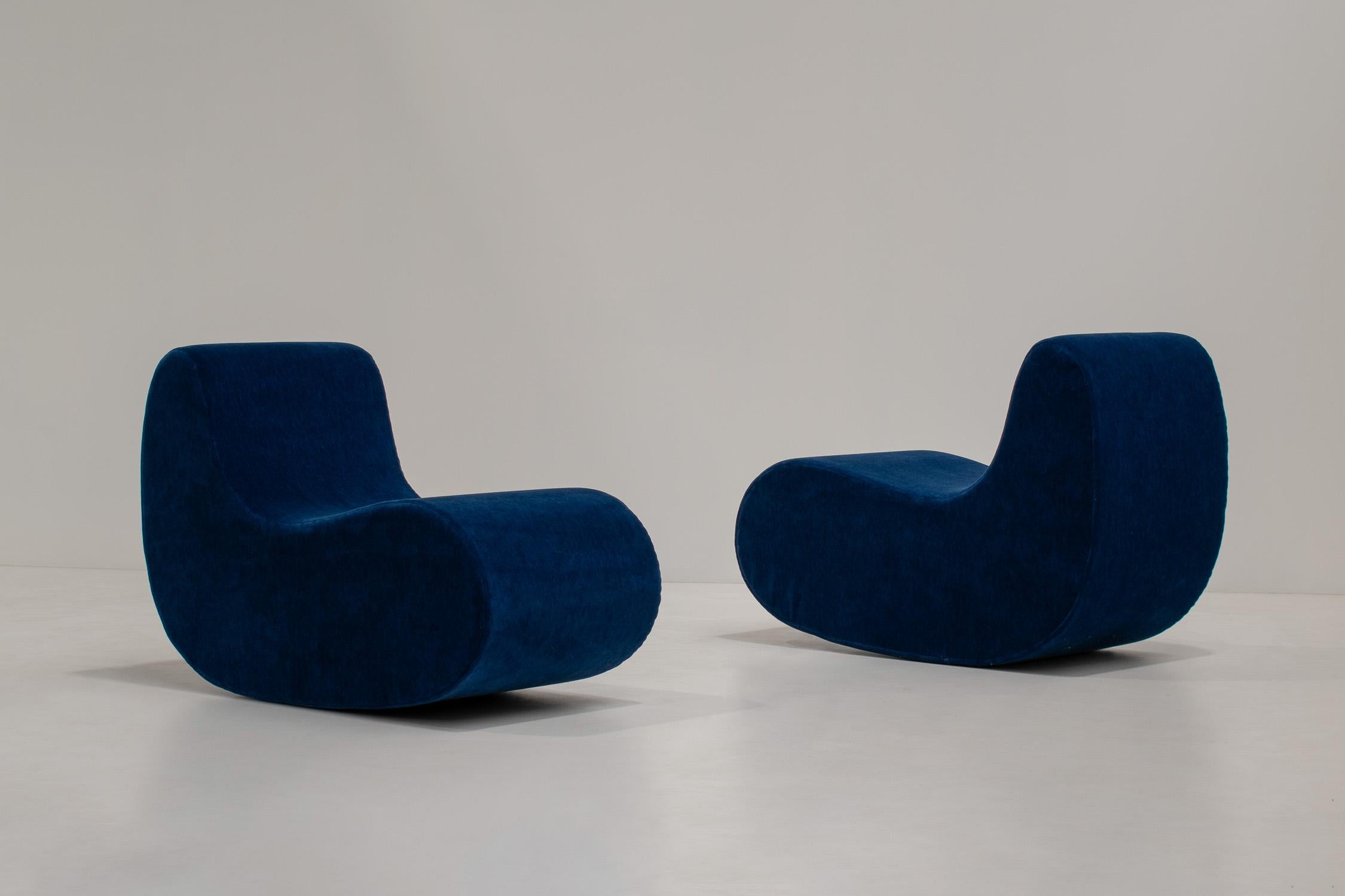 Space Age Pair of 'Sutra' Lounge Chairs by Gregorio Spini for Kundalini, Italy For Sale
