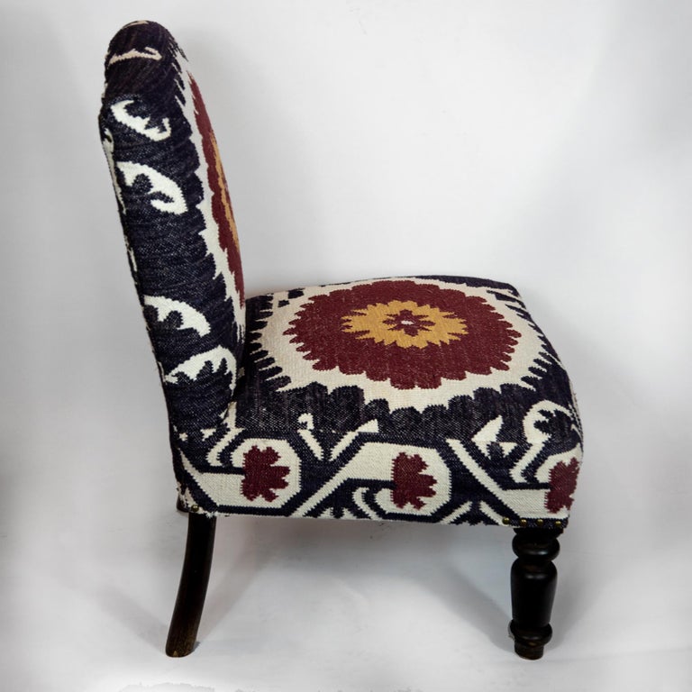 Pair of Suzani Design Upholstered Chairs at 1stDibs | suzani chair