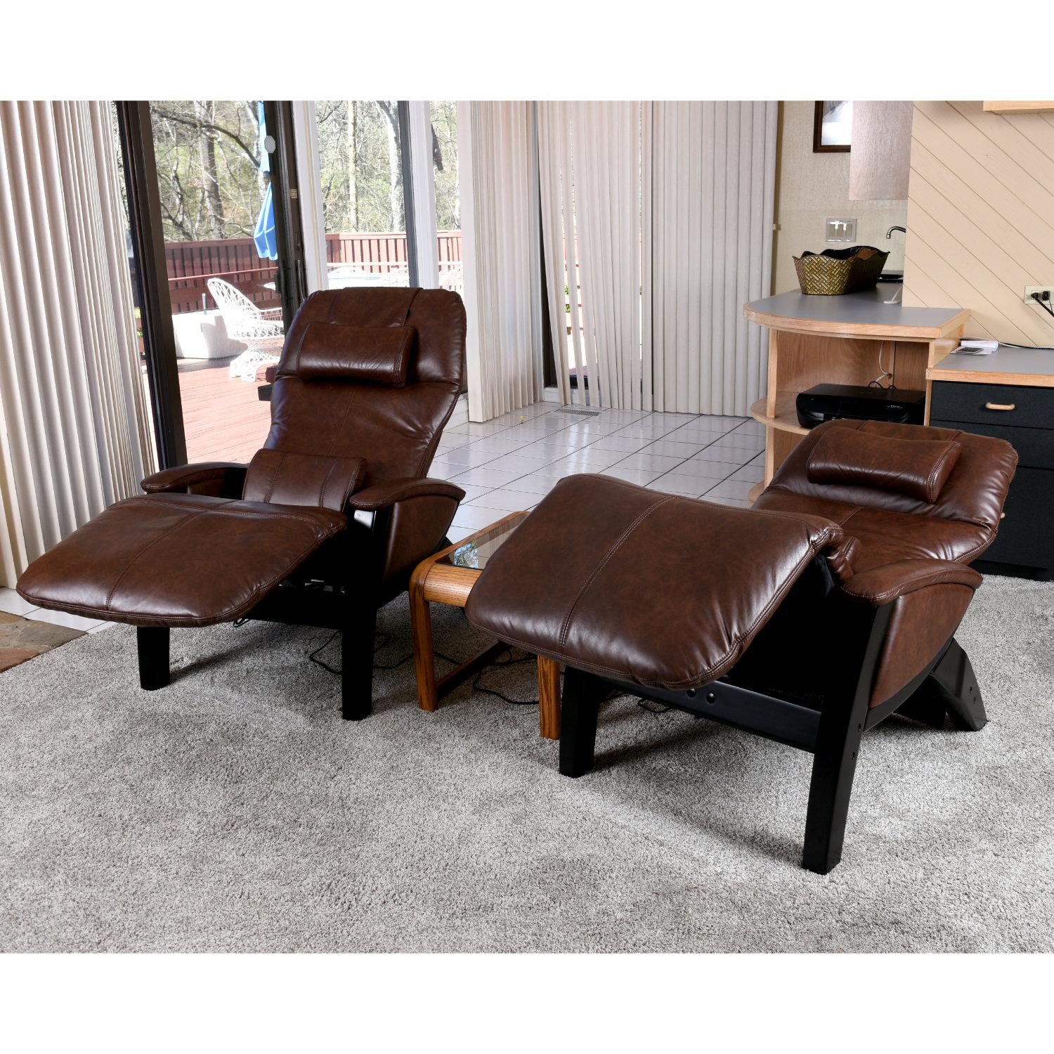 Modern Pair of Svago SV 395 Zero Gravity Recliners Heated Vibrating Massage For Sale