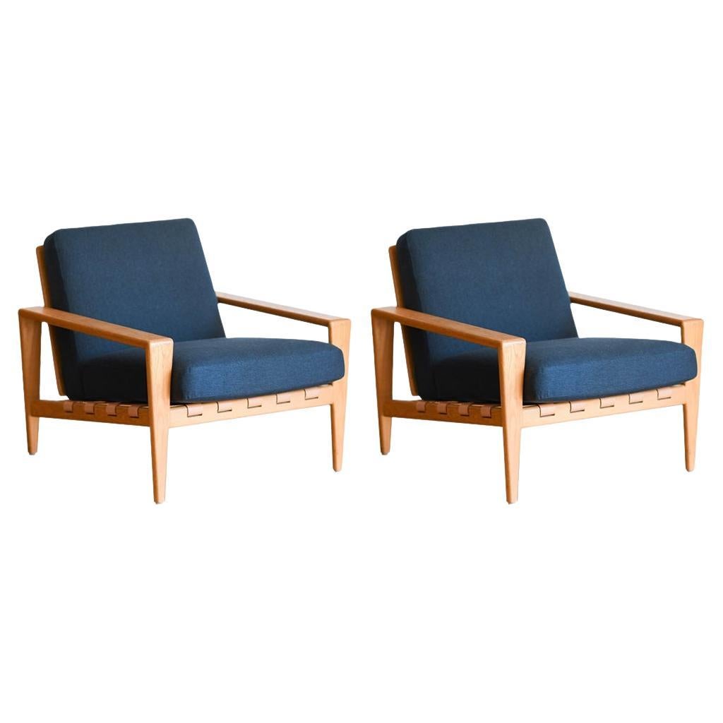 Pair of Svante Skogh 1957 “Bodo” Armchairs in Swedish Oak 'Set of 2' For Sale